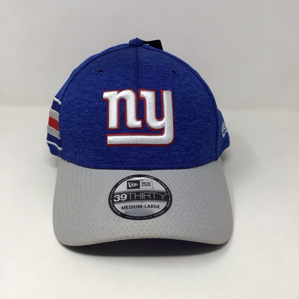 New York Giants Hat Men Medium Large Blue New Era 39THIRTY NFL Sideline M/L